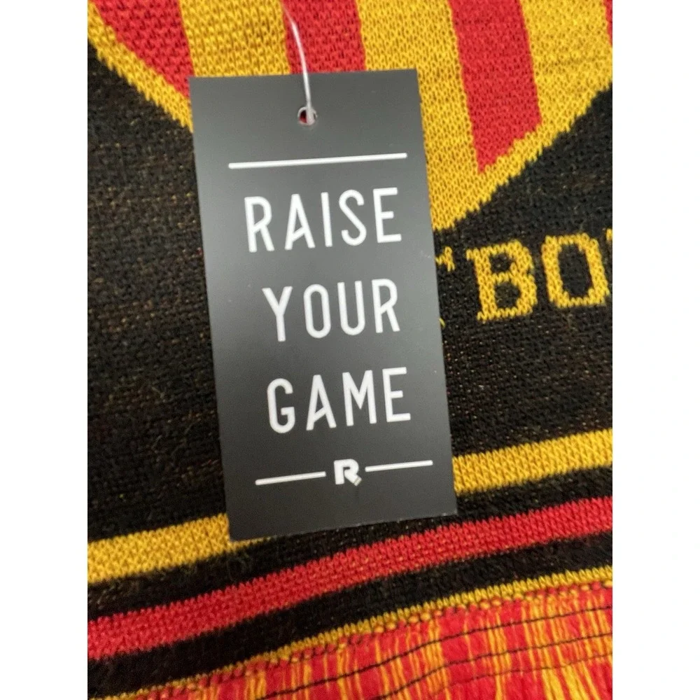 Ruffneck Scarf Mustang‎ Futbol Adult Black Yellow Long Warm Preppy Soccer Wrap